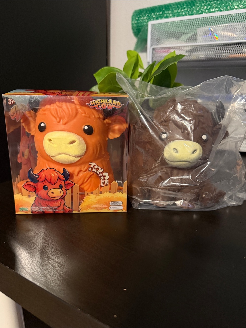 TWO 2 Cows Squishy- Brown and Orange Jumbo